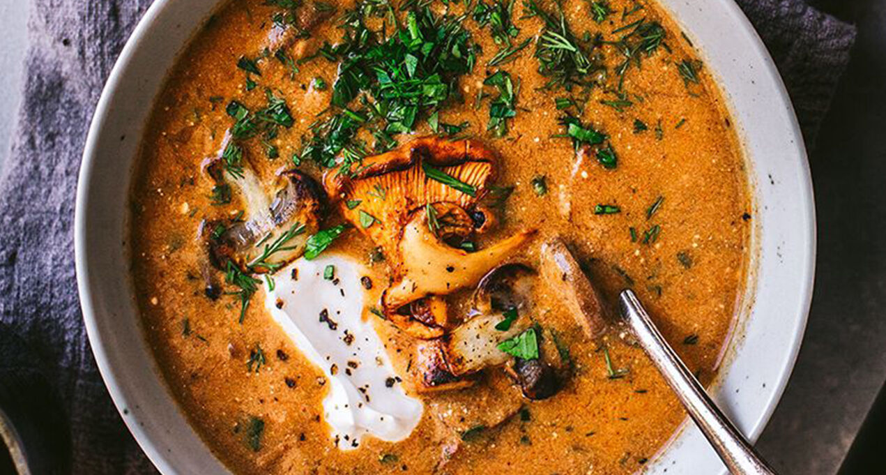 A Bowl of Hungarian Mushroom Soup